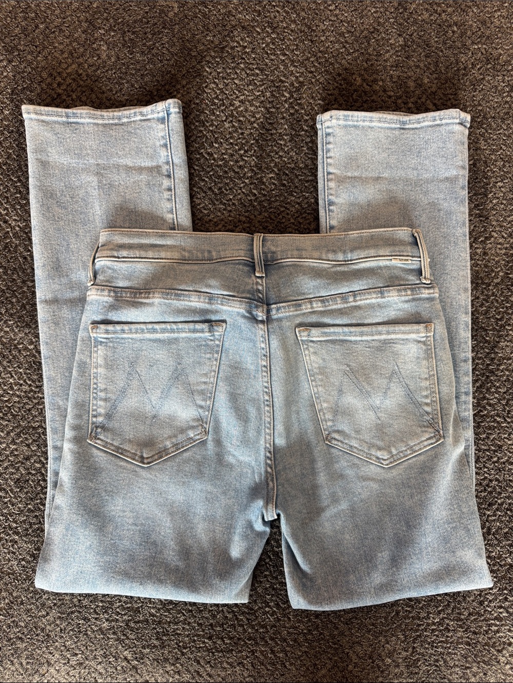 MOTHER Light Blue Cropped Skinny Jeans